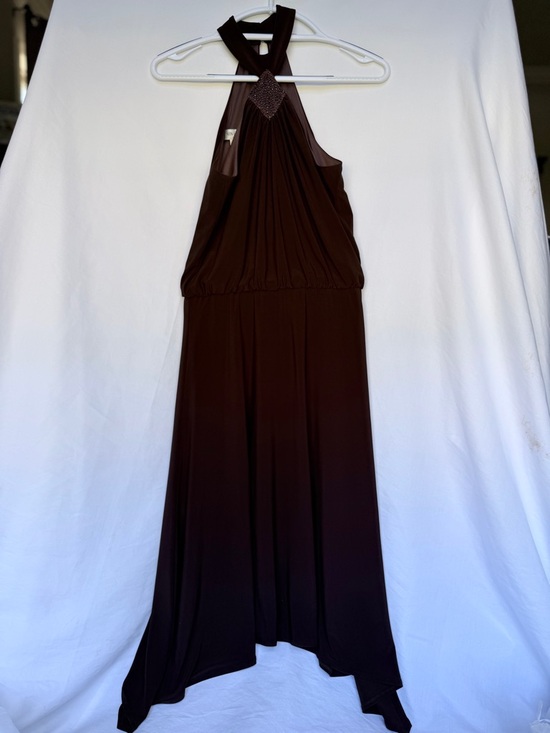 Nine West Dresses & Skirts - Nine West Dark Brown Halter High-Low Maxi Dress